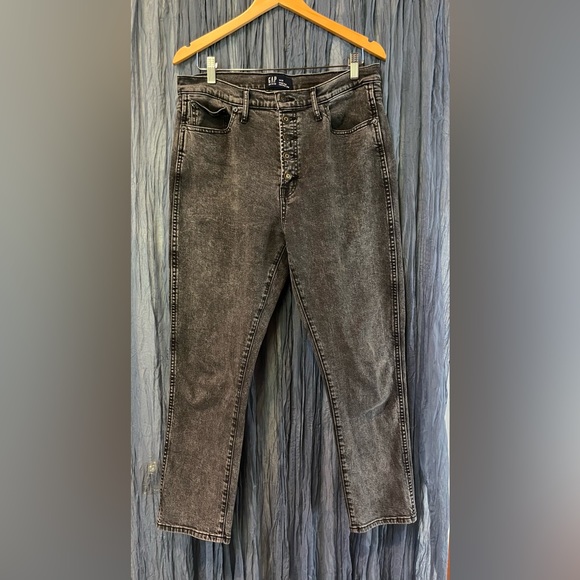 Relaxed GAP Factory Women's Size 31 High Rise Button Fly Slim Jeans in Black - Picture 3 of 8